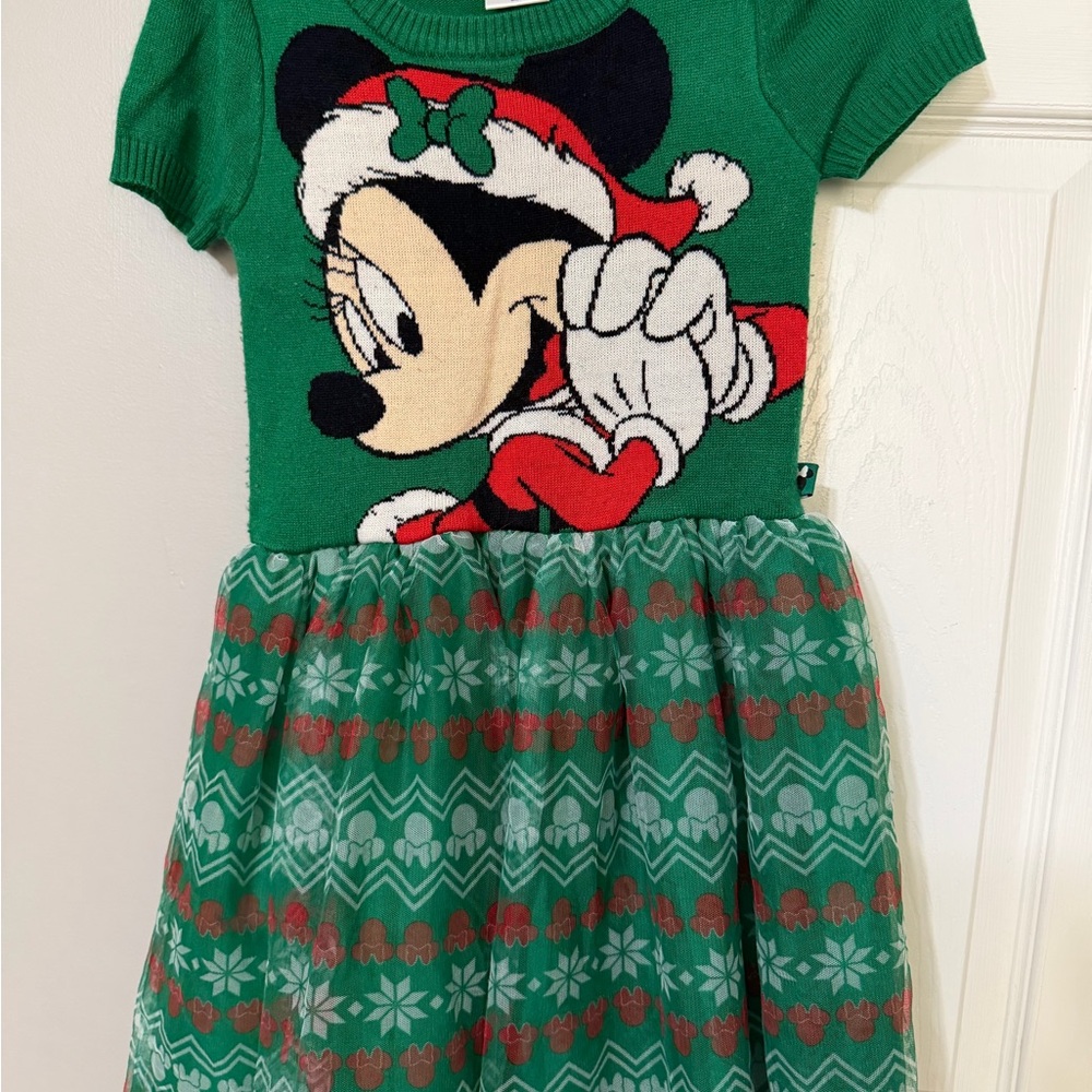 Disney Green Knit Dress with Minnie Logo Tag